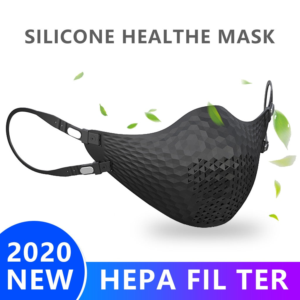 1Pc Ski Facemask Reusable With 1Pc Filter Silicone