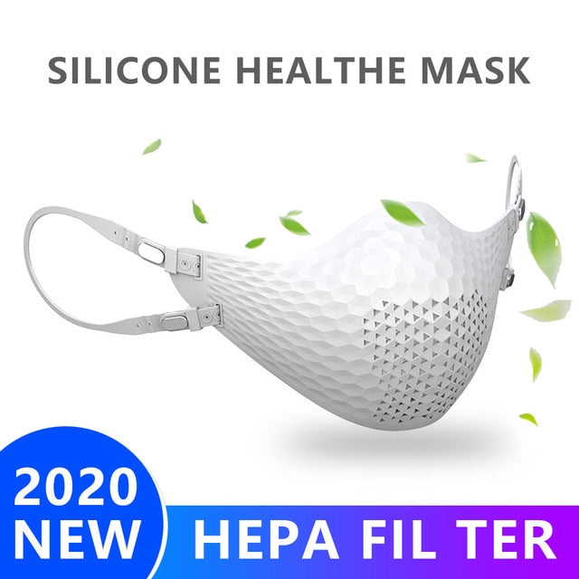 1Pc Ski Facemask Reusable With 1Pc Filter Silicone