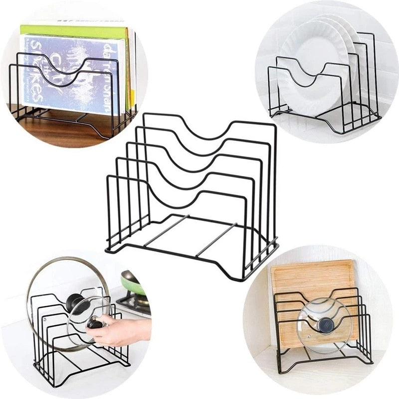 Multifunctional Pot Lid/Container Lid/Plate/Cutting Board Holder