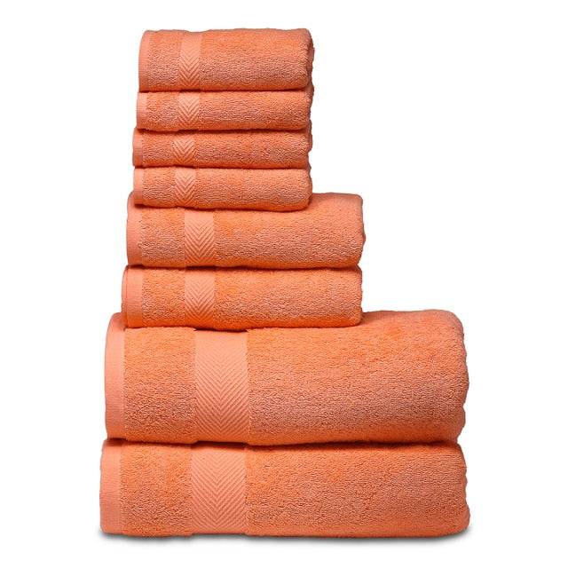 SEMAXE Luxury Bath Towel Set,2 Large Bath, 2 Hand, 4 Washcloths. Highly Absorbent Cotton. Avail. Asst'd Colors.