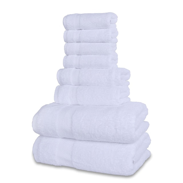SEMAXE Luxury Bath Towel Set,2 Large Bath, 2 Hand, 4 Washcloths. Highly Absorbent Cotton. Avail. Asst'd Colors.