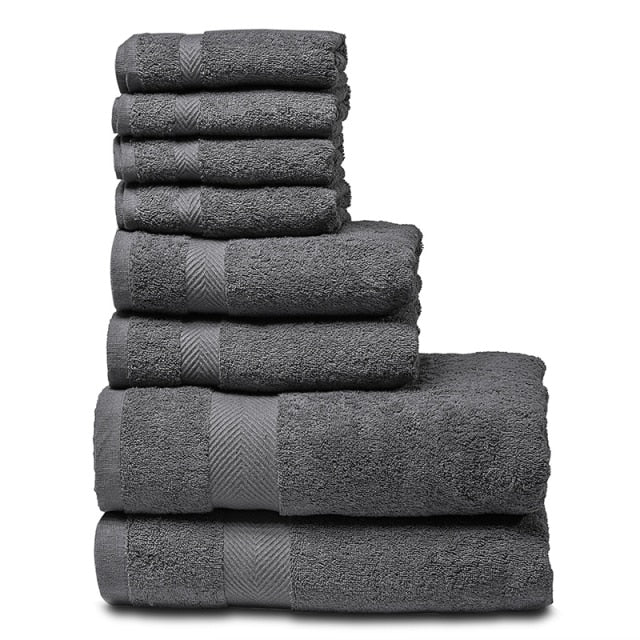 SEMAXE Luxury Bath Towel Set,2 Large Bath, 2 Hand, 4 Washcloths. Highly Absorbent Cotton. Avail. Asst'd Colors.