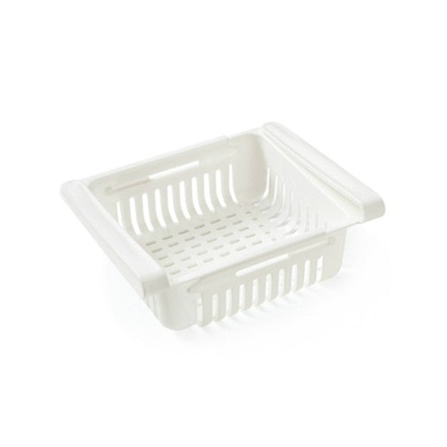 Food Storage Refrigerator Shelf Plastic Organizer Baskets. Available in White or Apricot