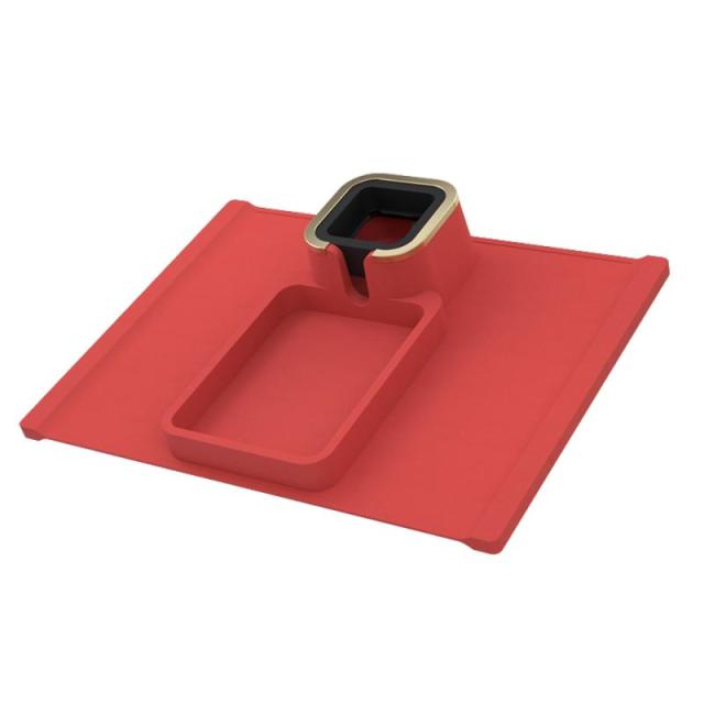 Silicone Cup Holder Tray; Sofa/Chair Armrest Caddy. Asst'd Colors.