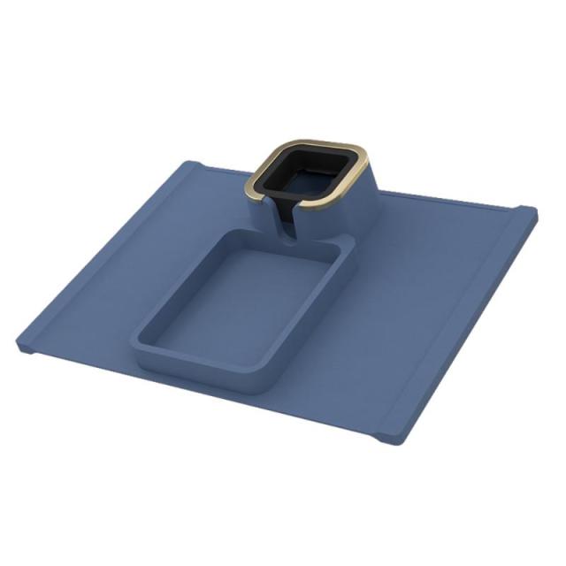 Silicone Cup Holder Tray; Sofa/Chair Armrest Caddy. Asst'd Colors.