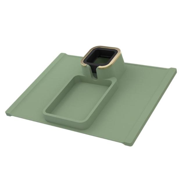 Silicone Cup Holder Tray; Sofa/Chair Armrest Caddy. Asst'd Colors.