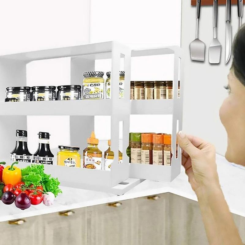 Rotating Seasoning Rack/Organizer 2-layer
