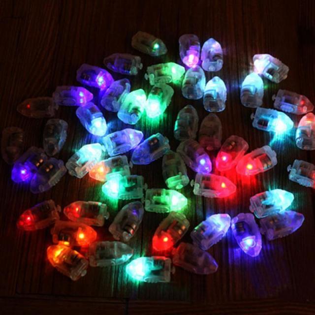 50pcs Multicolor LED Flash Balloon Lamp Party Decoration. Insert into Balloon or a Container. Flash or Solid Color.