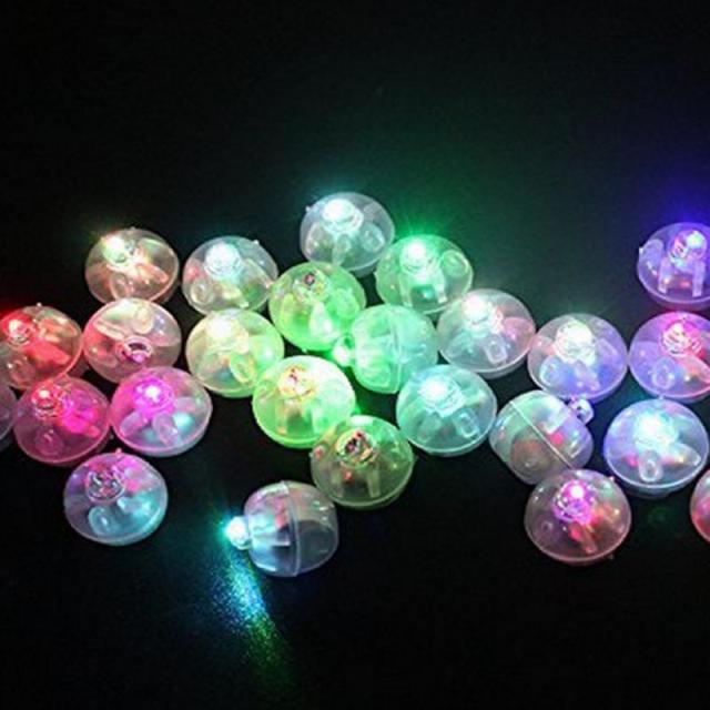 50pcs Multicolor LED Flash Balloon Lamp Party Decoration. Insert into Balloon or a Container. Flash or Solid Color.