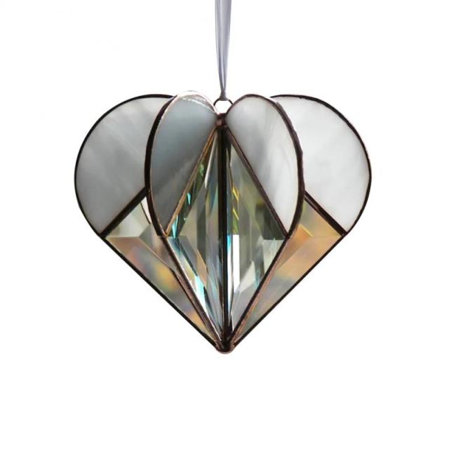 Multi-faceted Rainbow Love Wind Chimes and Pendants. Indoor/Outdoor Decoration. Avail. in 4 Color Varieties