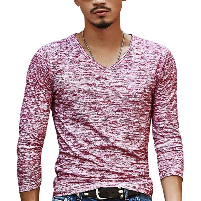 Casual T-Shirt, in Heather, V-Neck, Sizes, M-3XL. Long Sleeves/6colors, and Short Sleeve avail. in Coffee
