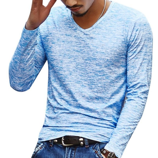 Casual T-Shirt, in Heather, V-Neck, Sizes, M-3XL. Long Sleeves/6colors, and Short Sleeve avail. in Coffee