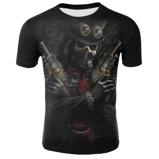 3D Printed T-Shirt, Skeletonx3. Avail. in Sizes XXS-6XL, and 3 Patterns to Choose From.