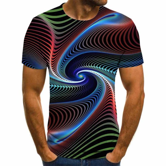 Men's 3D Graphic T-Shirt. Avail. in XXS - 6XL and Asst'd Prints.