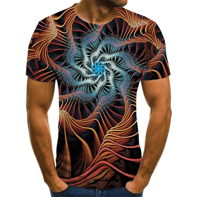 Men's 3D Graphic T-Shirt. Avail. in XXS - 6XL and Asst'd Prints.