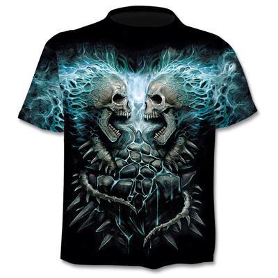3D Motorcycle Club Design T Shirt Casual Vintage Looking. Avail. in sizes XXS - 6XL and Asst'd Prints.