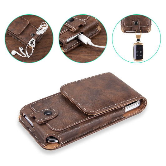 Universal Pouch Leather Phone Case For iPhone XS 11 Pro Max 6 7 8