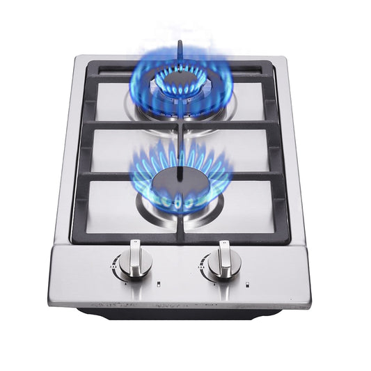 Drop-in Propane/Natural Gas Stove. Uses LPG/NG Fuels Stainless Steel for RVs or Outdoor Kitchen.