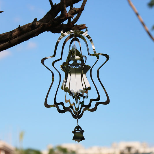 Spinning Wind Chime Outdoor Hanging Decoration. Avail. in Asst'd Designs/Styles