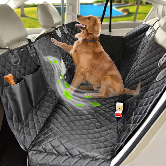 Seat Cover For Transporting Dogs in Back Seat, Waterproof, Travel Mat, Car Hammock Style Seat Protector.