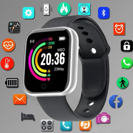 Health and Tech Monitoring Smartwatch w/Color Display. Unisex. Avail. in Asst'd Colors. Works w/Apple or Android Systems.