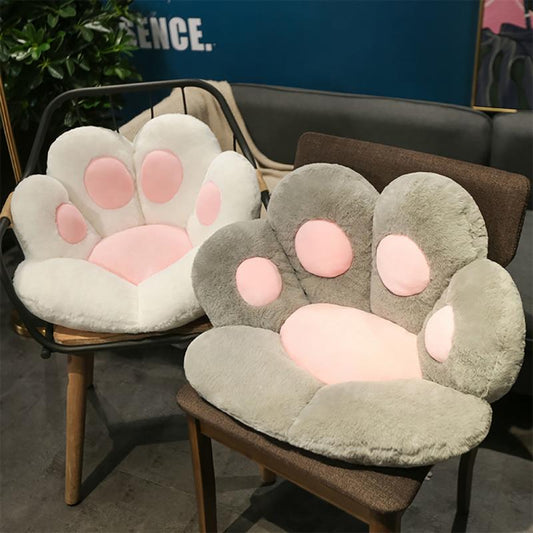 Cat Paw Cushion Can be Used on a Chair, Floor Flat, or Against the Wall. Avail. in 4 Colors. Great for kids of all ages.